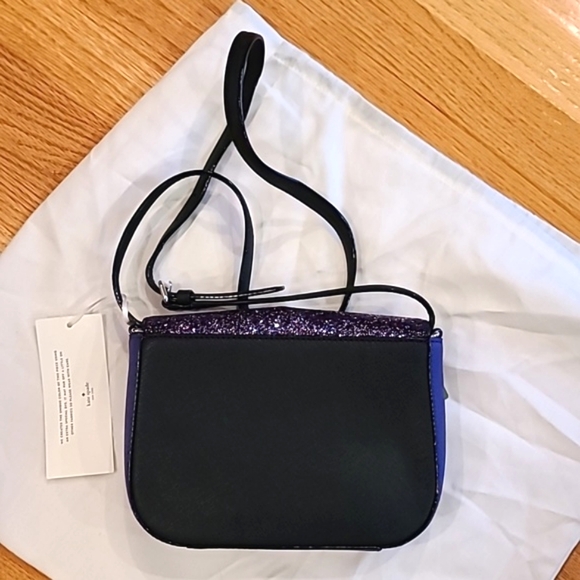 NWT Kate Spade Large Carsen Laurel Way Glitter Crossbody Bag - Picture 6 of 14